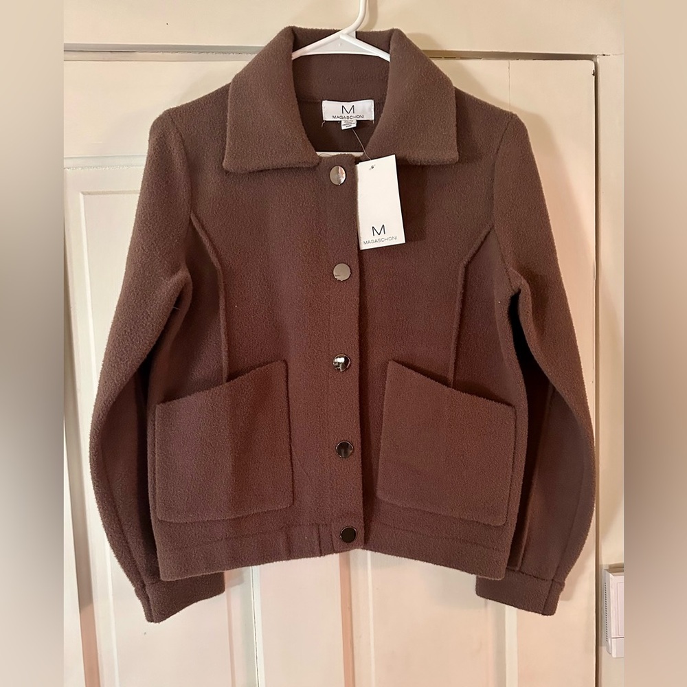 NWT! M Magaschoni Felted Button Front Jacket XS
